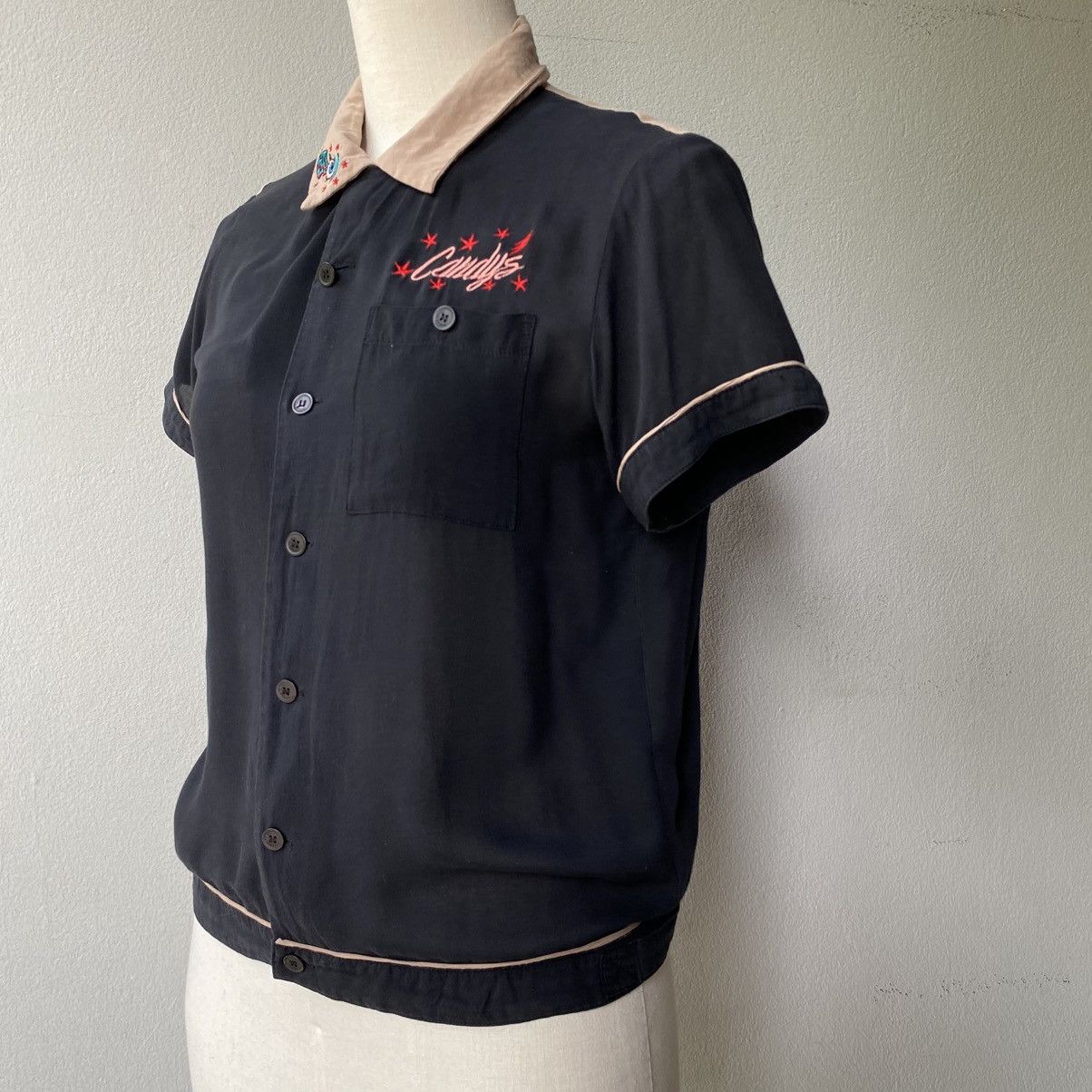 Japanese Brand Candy Stripper Jamming Lane Embroidered Bowling Shirt Size US M / EU 48-50 / 2 - 13 Thumbnail