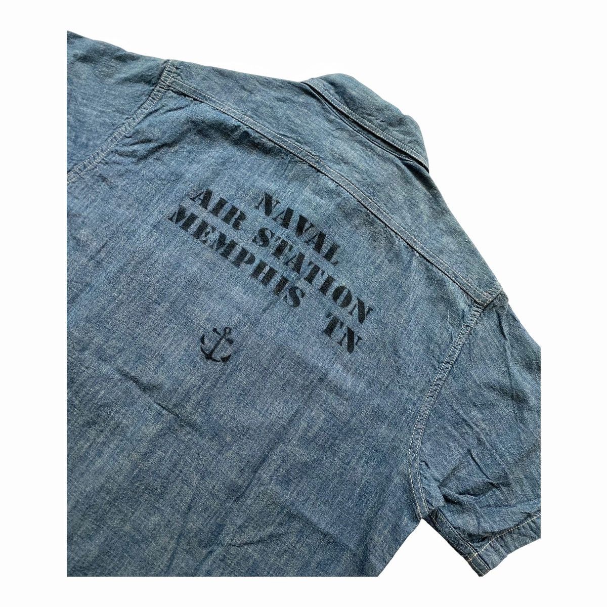 Buzz Rickson's × Japanese Brand Buzz Rickson's USN Chambray Work Shirt Short Sleeve Us Navy Size US S / EU 44-46 / 1 - 7 Thumbnail