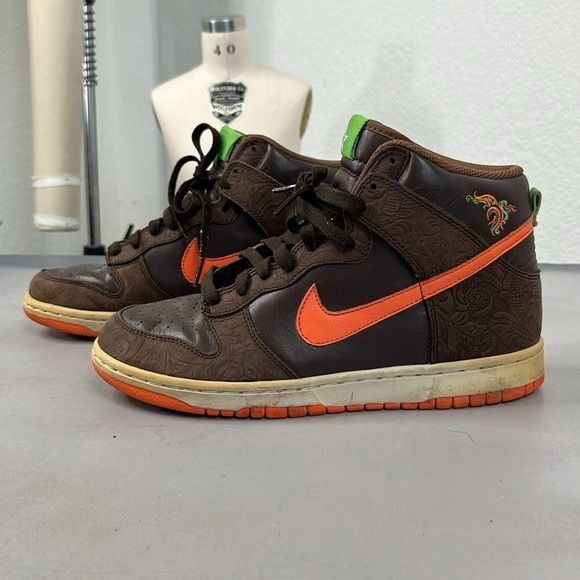 Nike 314385-281 Nike Dunk High Premium Sneaker High Tops 06 Cind Size US 9 / EU 42 - 2 Thumbnail