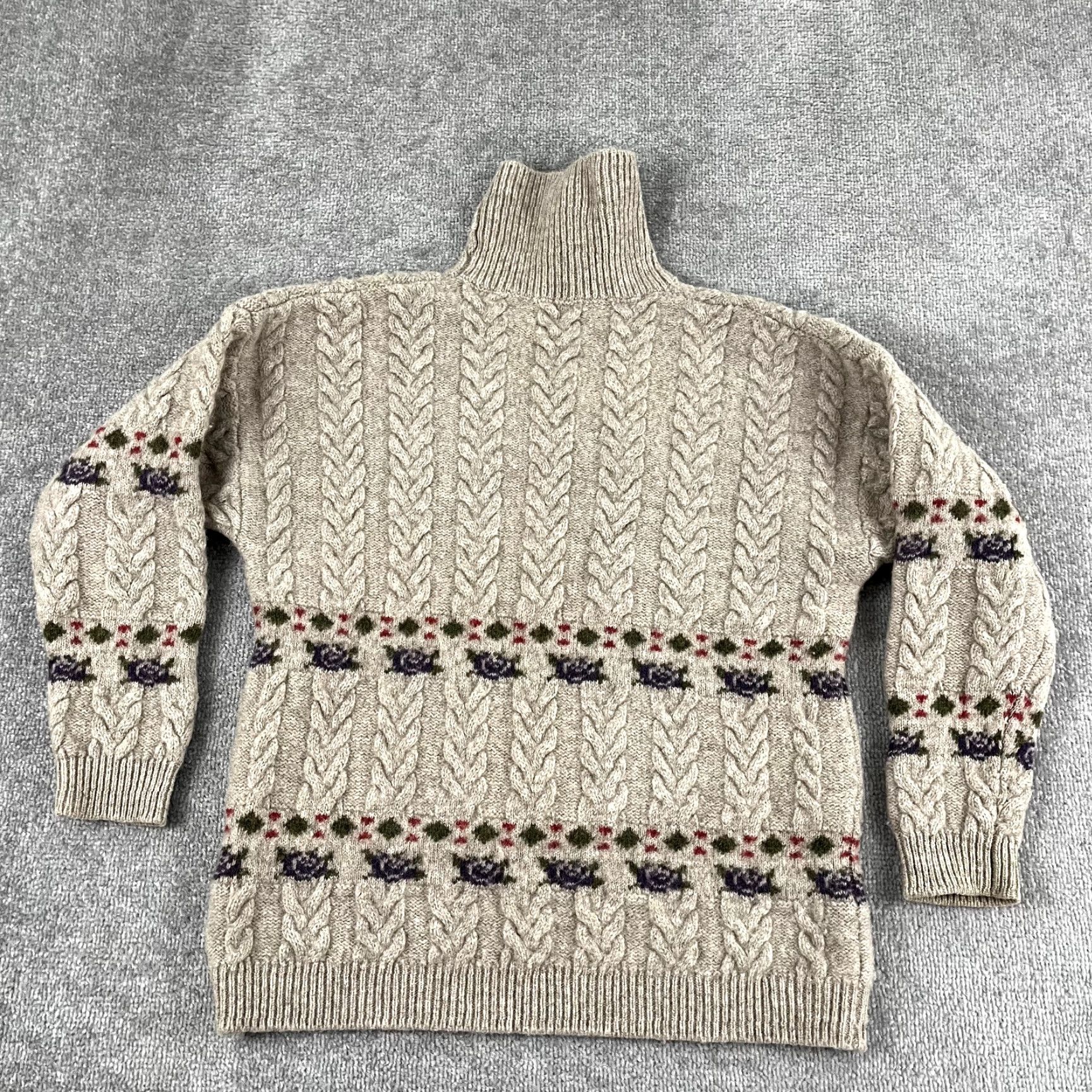 United Colors Of Benetton UNITED COLORS of BENETTON Sweater Womens Size 50 M/L Brown Shetland Wool Granny Size L / US 10 / IT 46 - 7 Thumbnail