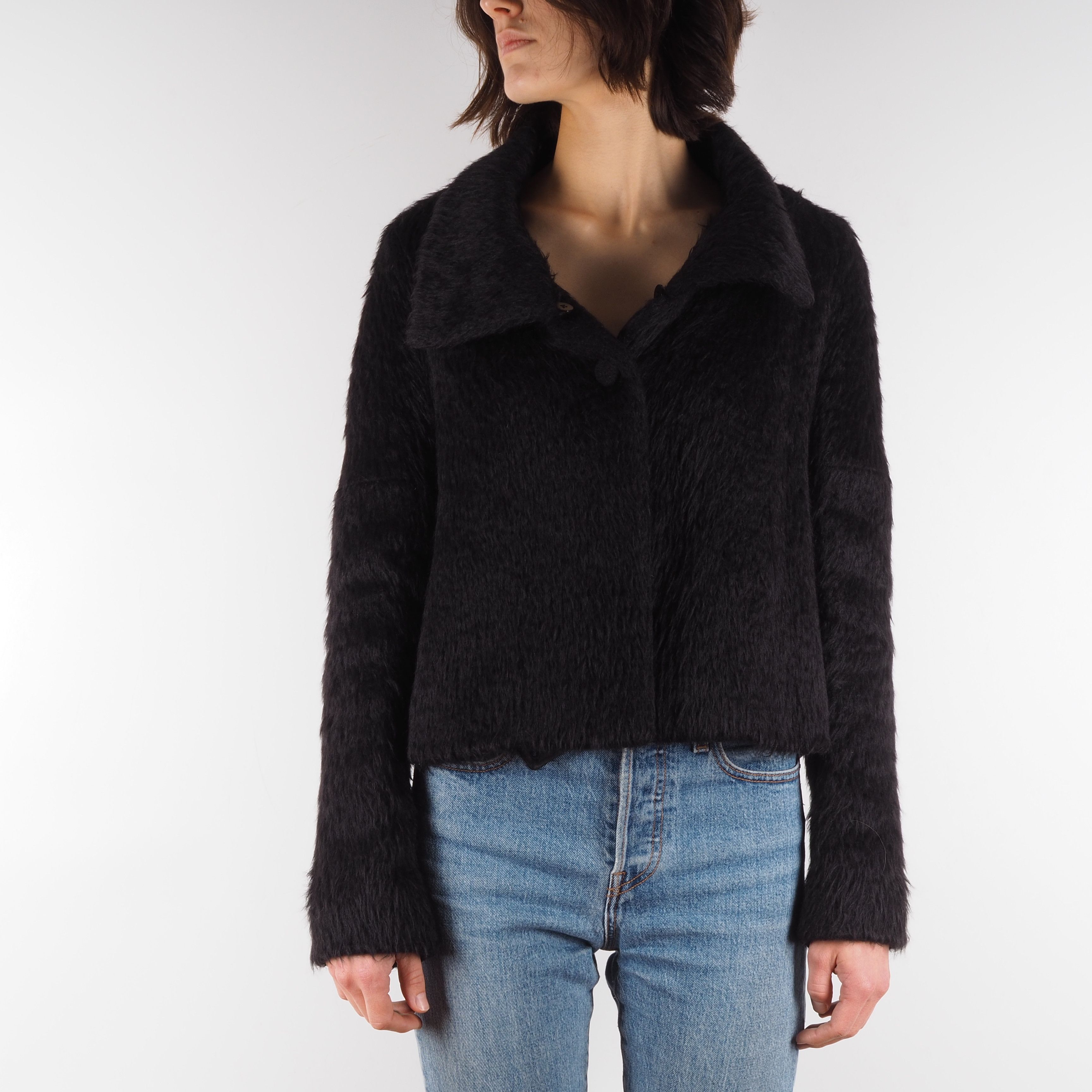 Chloe CHLOE Vintage Women's Black Alpaca Wool Jacket Size S / US 4 / IT 40 - 2 Thumbnail