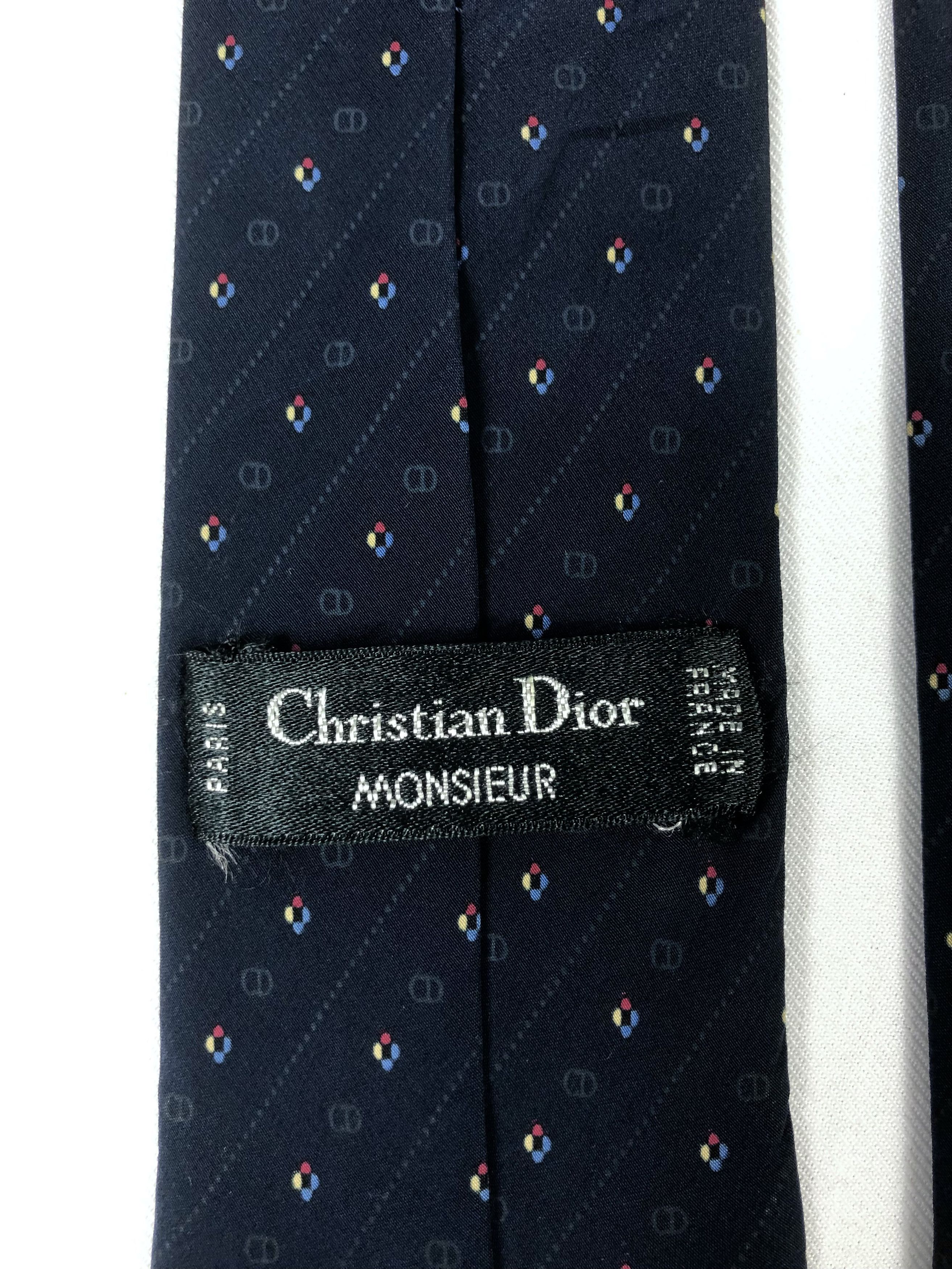 Christian Dior Monsieur Rare Vintage Christian Dior Monsieur CD MonogramSilk Tie Size ONE SIZE - 7 Thumbnail