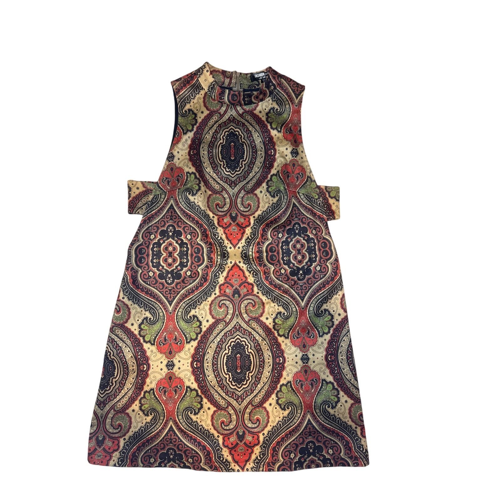 Union LA Fashion Union Dress with High Neck Retro Floral Print. Size M / US 6-8 / IT 42-44 - 1 Thumbnail