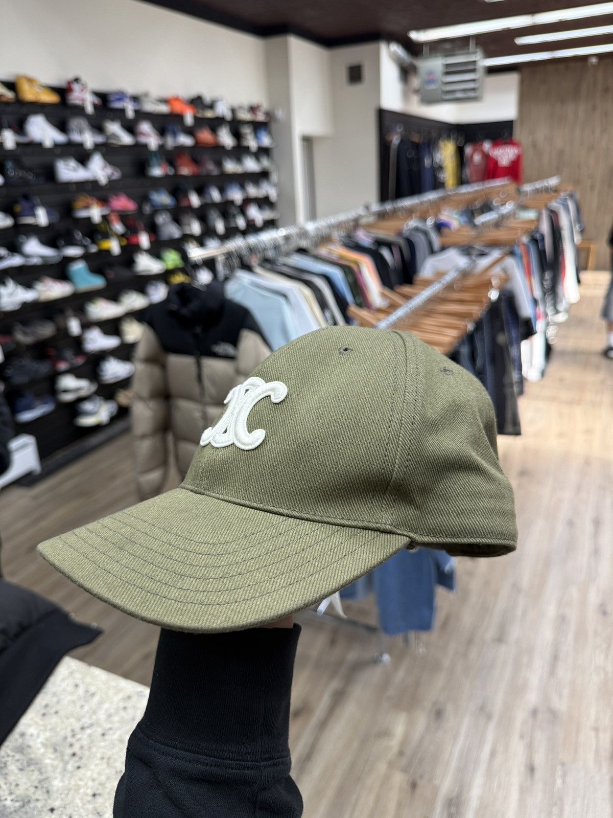Celine Celine Olive Dad Hat Size 32 - 3 Thumbnail