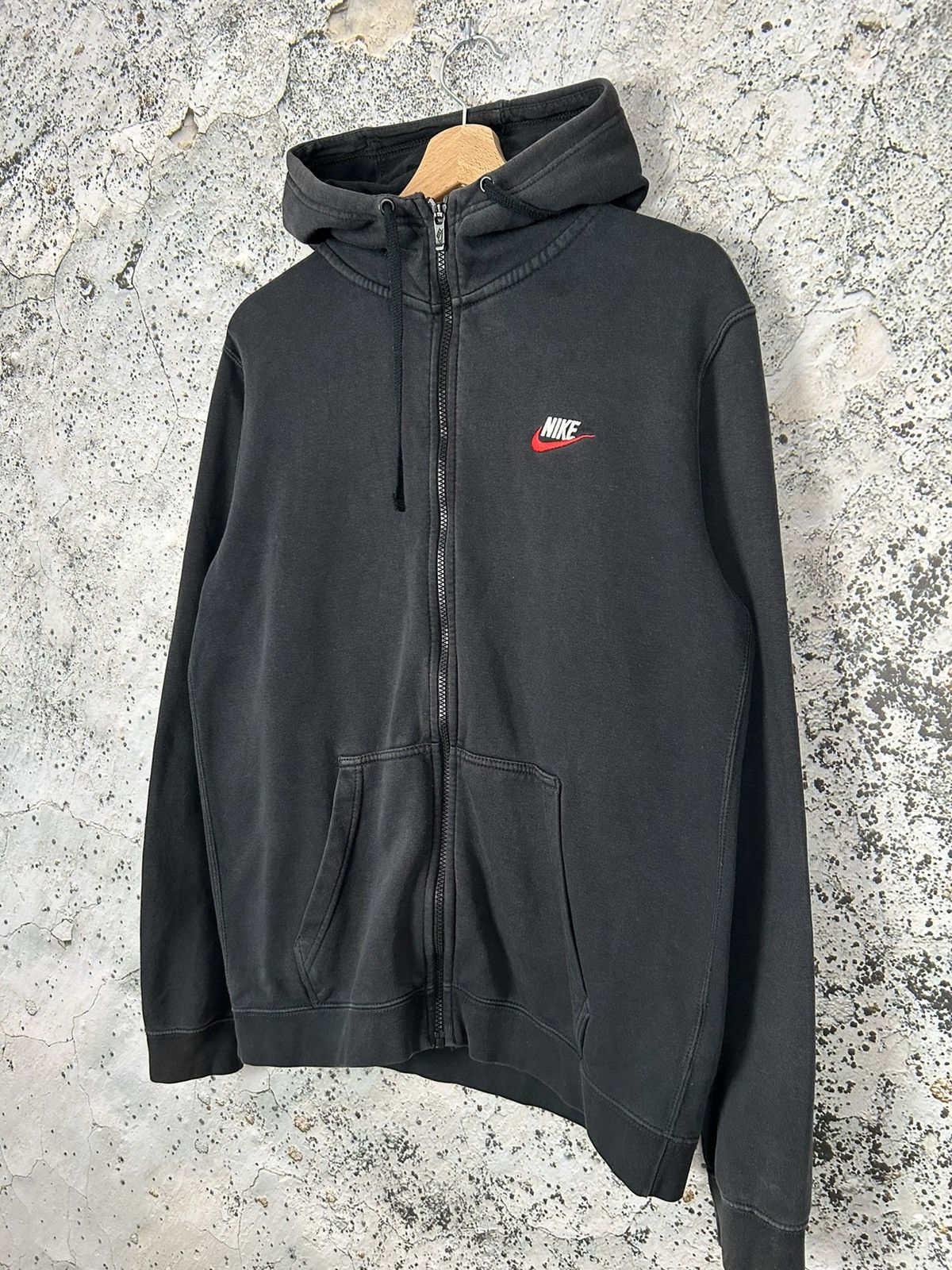 Nike Nike Zip Hoodie Black Streetwear Drill Vintage Rap Size US M / EU 48-50 / 2 - 2 Thumbnail