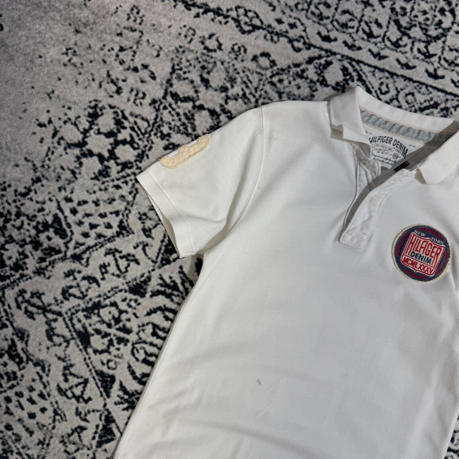 Tommy Hilfiger × Vintage Vintage Tommy Hilfiger White Cotton Polo Shirt Size S 90s Size US S / EU 44-46 / 1 - 3 Thumbnail