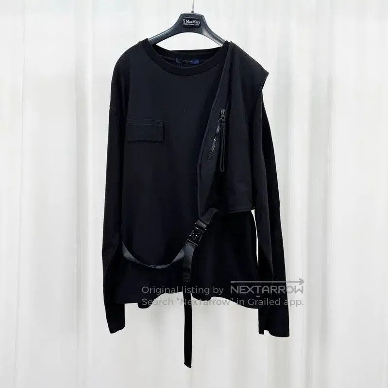 Louis Vuitton Louis Vuitton Black XL Long Sleeve Logo T-Shirt . Size US XL / EU 56 / 4 - 1 Thumbnail