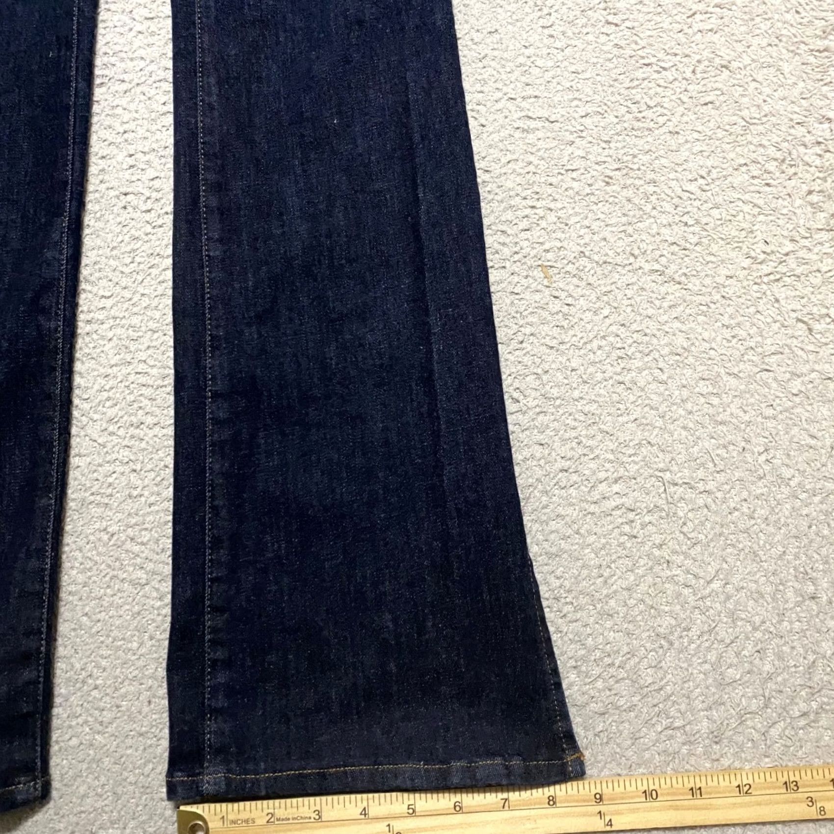 Madewell Madewell Jeans Blue Denim Dark Wash Flared High Rise Pull On 27 Regular Women 5-Pocket Shirt? Size 27" / US 4 / IT 40 - 5 Thumbnail