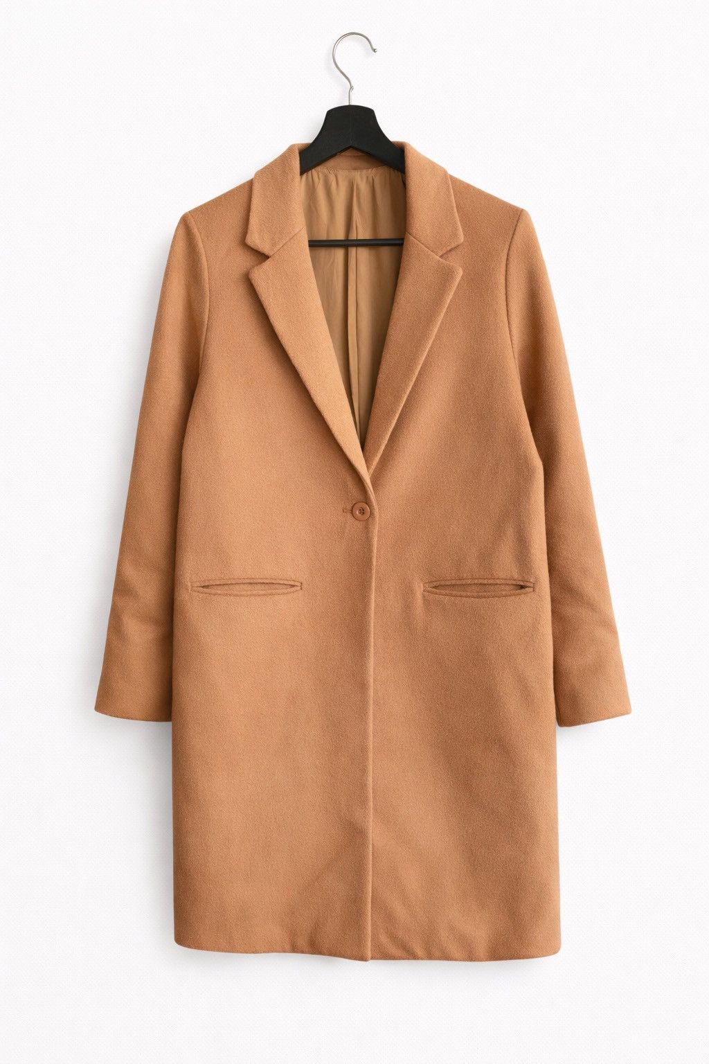 Japanese Brand Mila Owen Camel Wool Blend Tailored Coat | Japanese Fashion Size S / US 4 / IT 40 - 1 Thumbnail