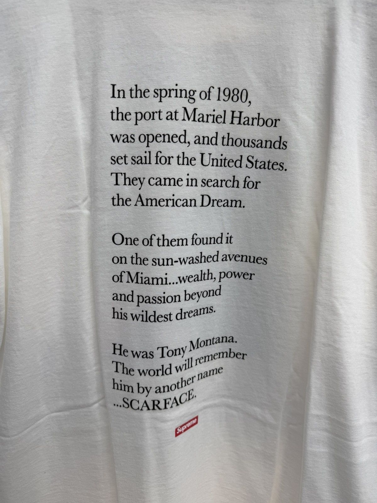 Supreme Supreme Scarface Shower Tee White Size US L / EU 52-54 / 3 - 6 Thumbnail