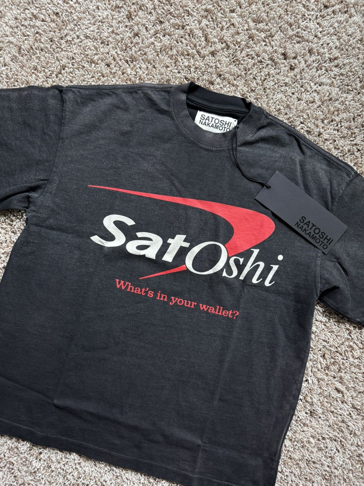 Satoshi Nakamoto Satoshi Nakamoto Bank of Satoshi Tee Washed Black 