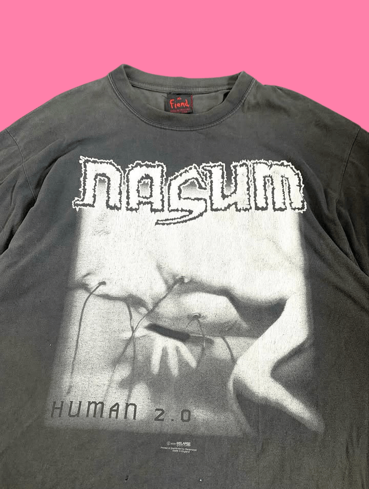 Band Tees OG Vintage 2000 Nasum Human 2.0 Relapse Records Tee Size US XL / EU 56 / 4 - 2 Thumbnail