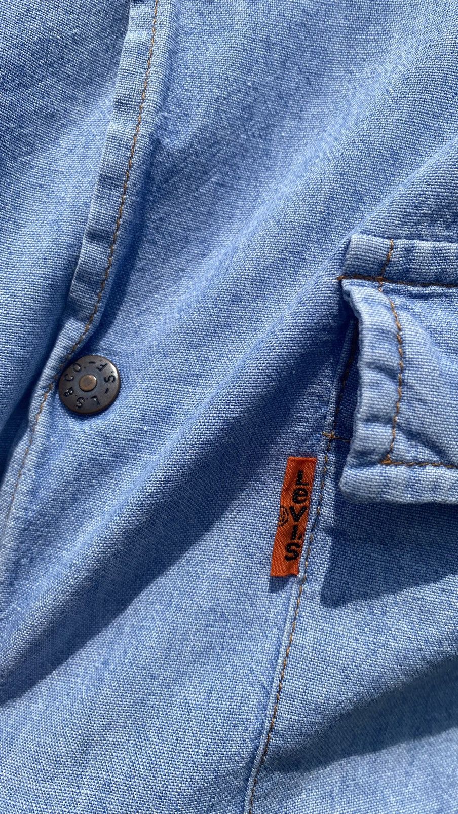 Levi's Vintage Clothing × Vintage Vintage Levi’s Orange tag salvage shirt Size US L / EU 52-54 / 3 - 5 Thumbnail