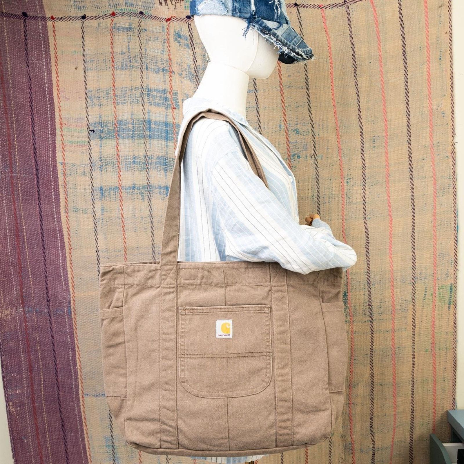 Carhartt Brown upcycled carhartt tote bag Size ONE SIZE - 2 Thumbnail