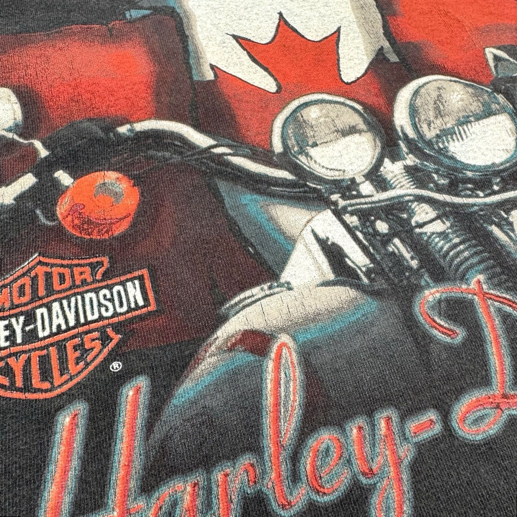 Harley Davidson VINTAGE Harley-Davidson T-Shirt Adult XL Black 90s Grunge Biker Mens Size US XL / EU 56 / 4 - 5 Thumbnail