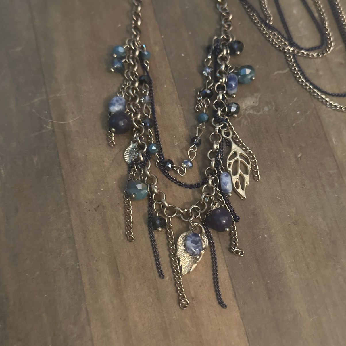 Other Long multi chain dangle bead/charm swag necklace Size ONE SIZE - 3 Thumbnail