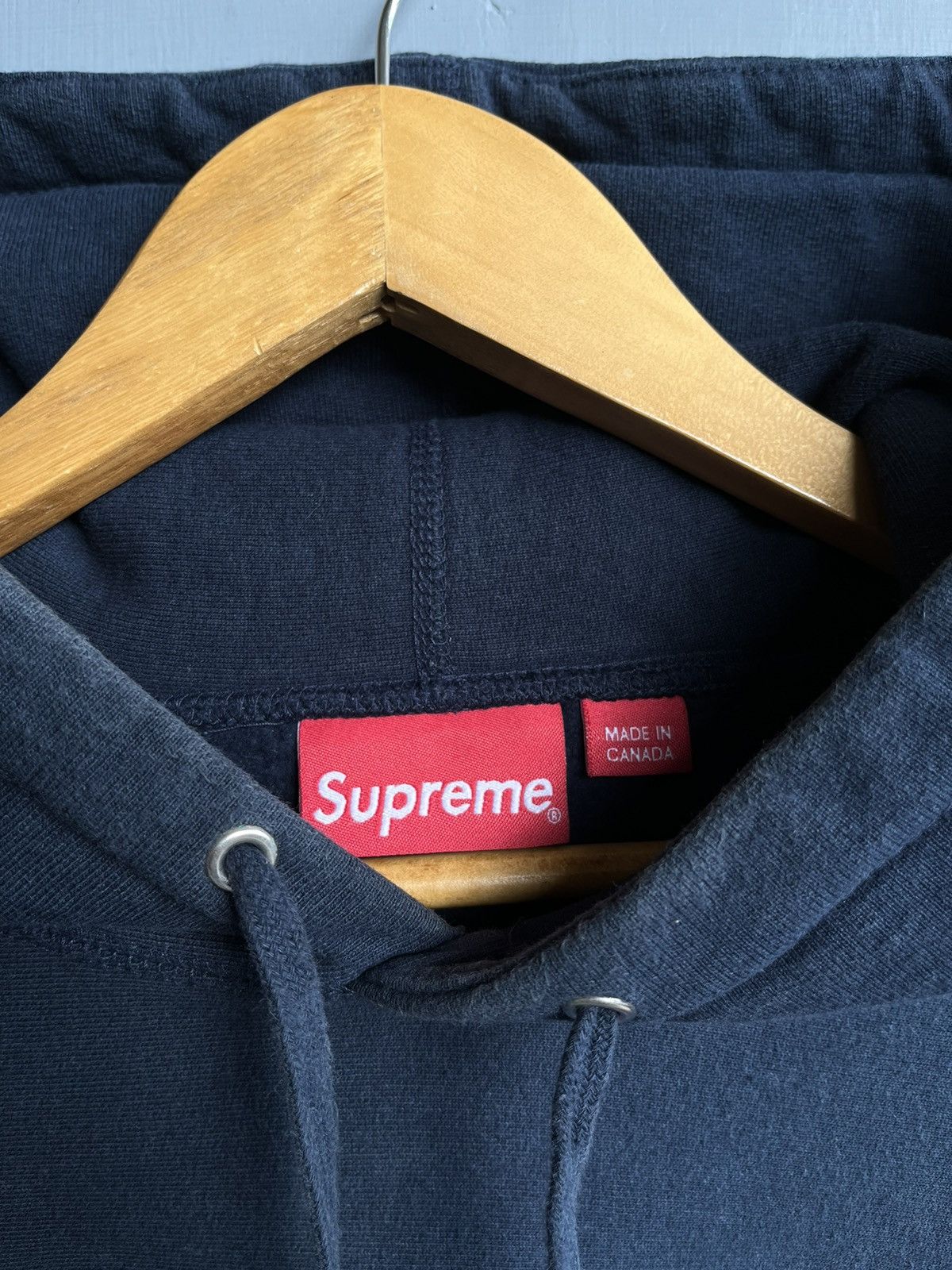 Supreme Supreme Red on Navy Box Logo Hoodie FW16 Size US L / EU 52-54 / 3 - 3 Thumbnail