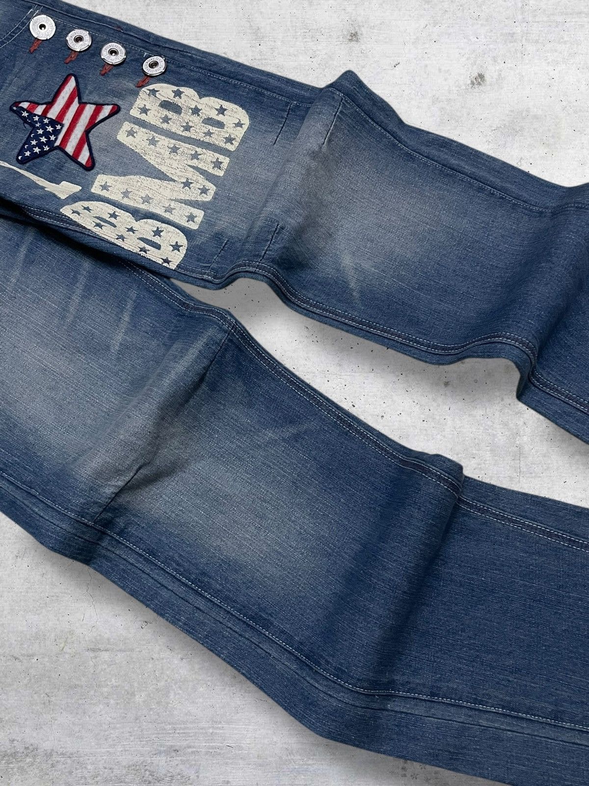 Japanese Brand VINTAGE BLUE MOON BLUE OG JAPAN DESIGNER STAR USA DENIM 90S Size US 32 / EU 48 - 6 Thumbnail