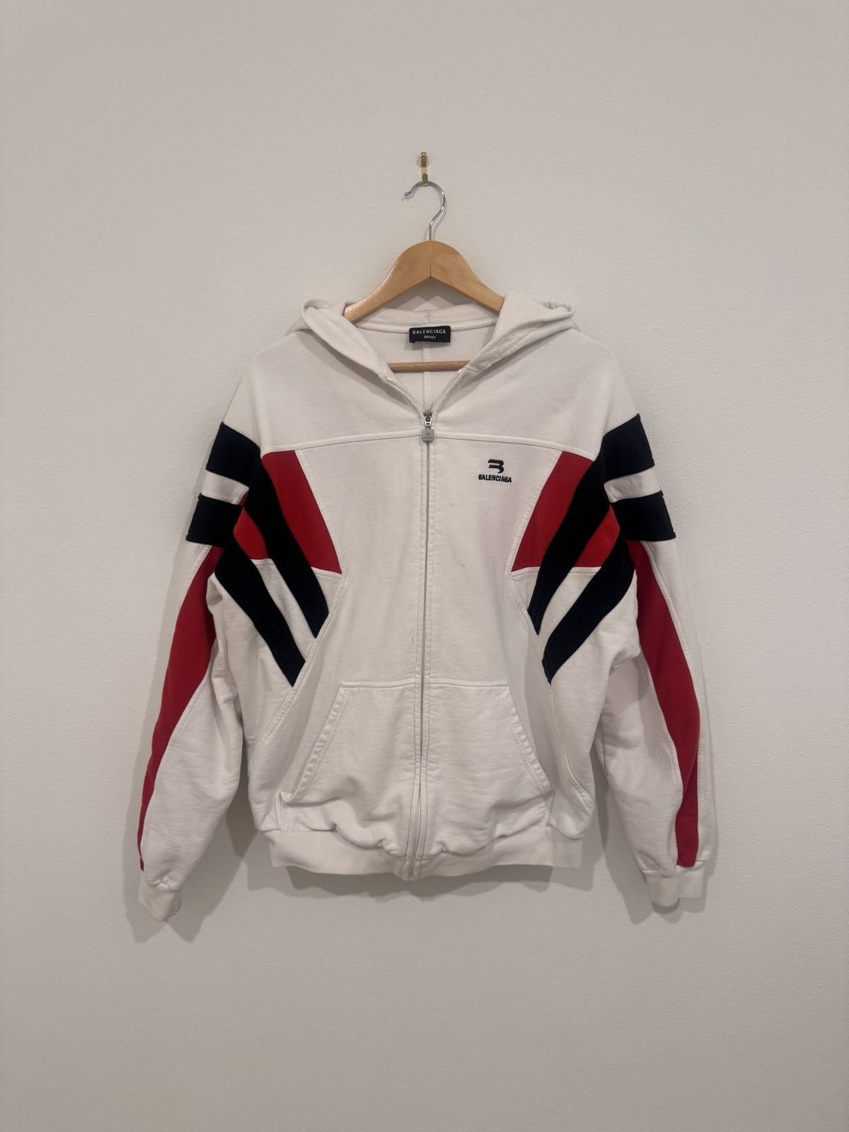 Balenciaga Balenciaga Sporty B Zip-Up Tracksuit Hoodie Size US L / EU 52-54 / 3 - 1 Thumbnail