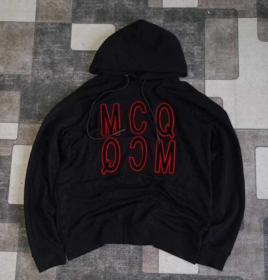 MCQ McQ Alexander McQueen Mirror Logo Hoodie Black L Size US L / EU 52-54 / 3 - 1 Thumbnail