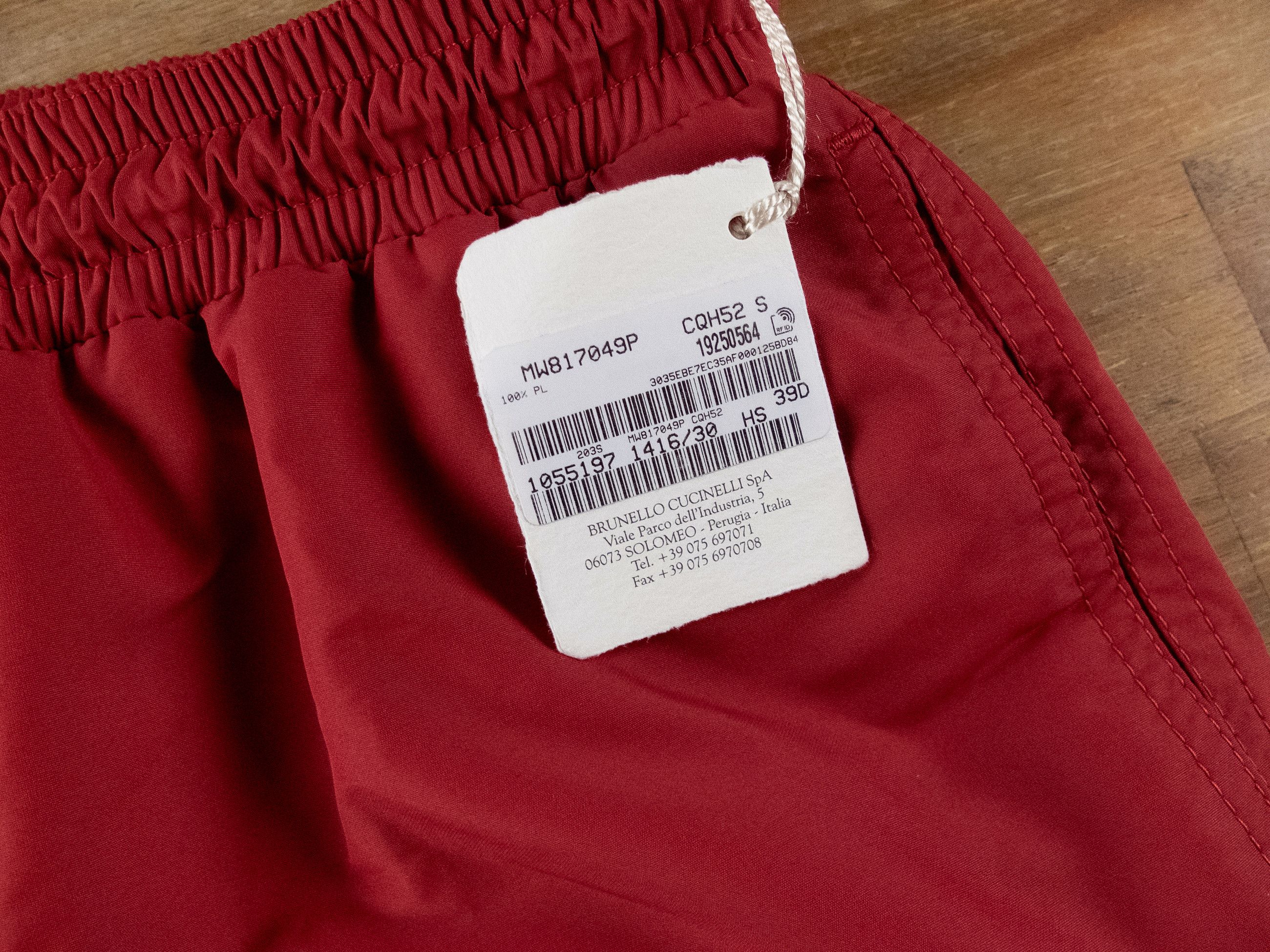 Brunello Cucinelli BRUNELLO CUCINELLI red white Across Meridian swim shorts S Size US 30 / EU 46 - 7 Thumbnail