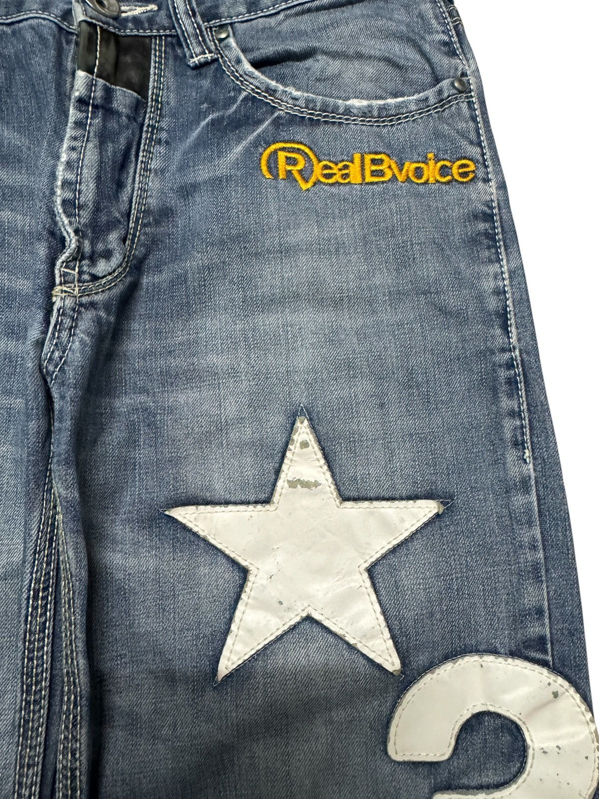 Kapital VINTAGE 90's REALBVOICE WASH PATCHWORK RARE DENIM Size US 29 - 8 Thumbnail