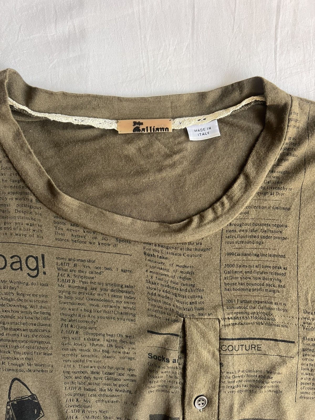John Galliano John Galliano Newspaper shirt Size US S / EU 44-46 / 1 - 4 Thumbnail