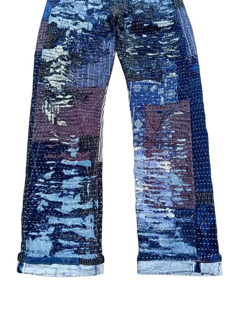 Japanese Brand × Levi's × Vintage Vintage Levis Denim Selvedge Sashiko Boro Custom Made Size US 30 / EU 46 - 3 Thumbnail