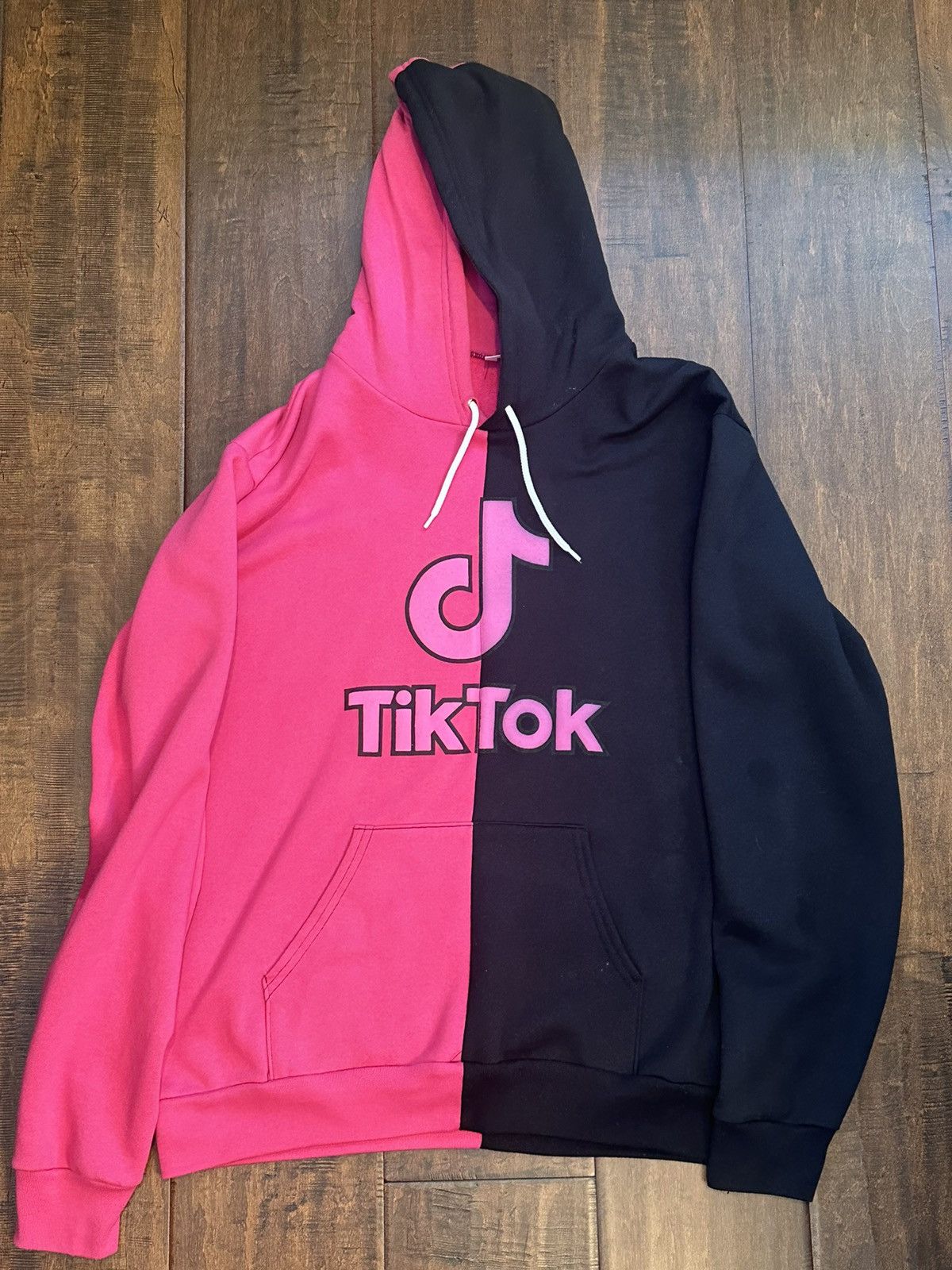 Other TikTok Two Tone Hoodie - Black and Pink Size US XL / EU 56 / 4 - 1 Thumbnail