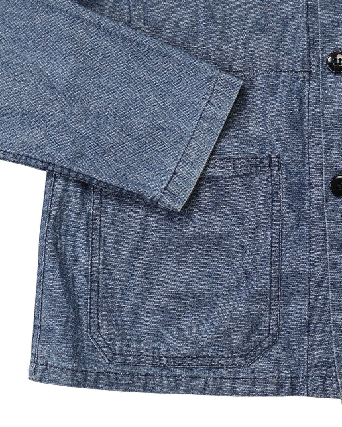 Issey Miyake SS2011 ZUCCA TRAVAIL INDIGO CHAMBRAY CHORE JACKET Size US S / EU 44-46 / 1 - 3 Thumbnail