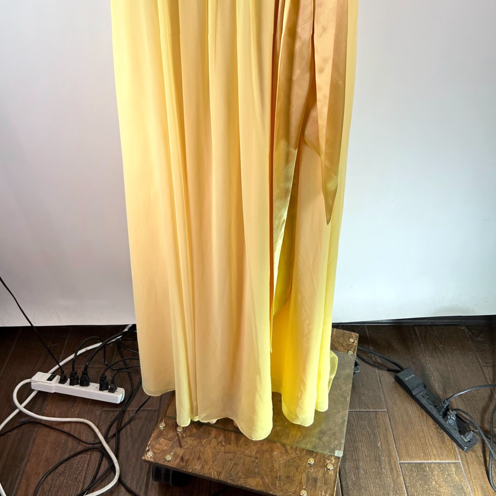 Vintage Bill Levkoff Dress Womens Strapless Yellow Wedding Bridesmaid Maxi Size 12 Size XL / US 12-14 / IT 48-50 - 6 Thumbnail