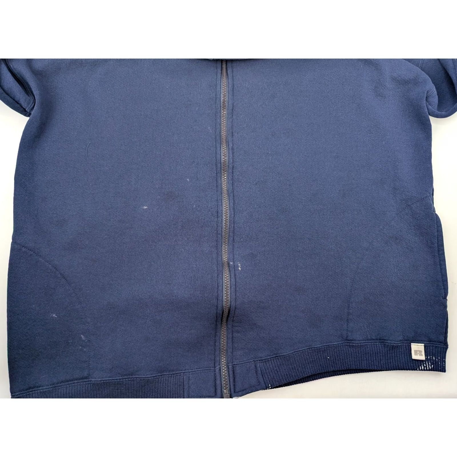 Russell Athletic VINTAGE Russell Athletic Hoodie Zip Up Navy Blue XL Unisex Adults 90s Pockets Size US XL / EU 56 / 4 - 2 Thumbnail