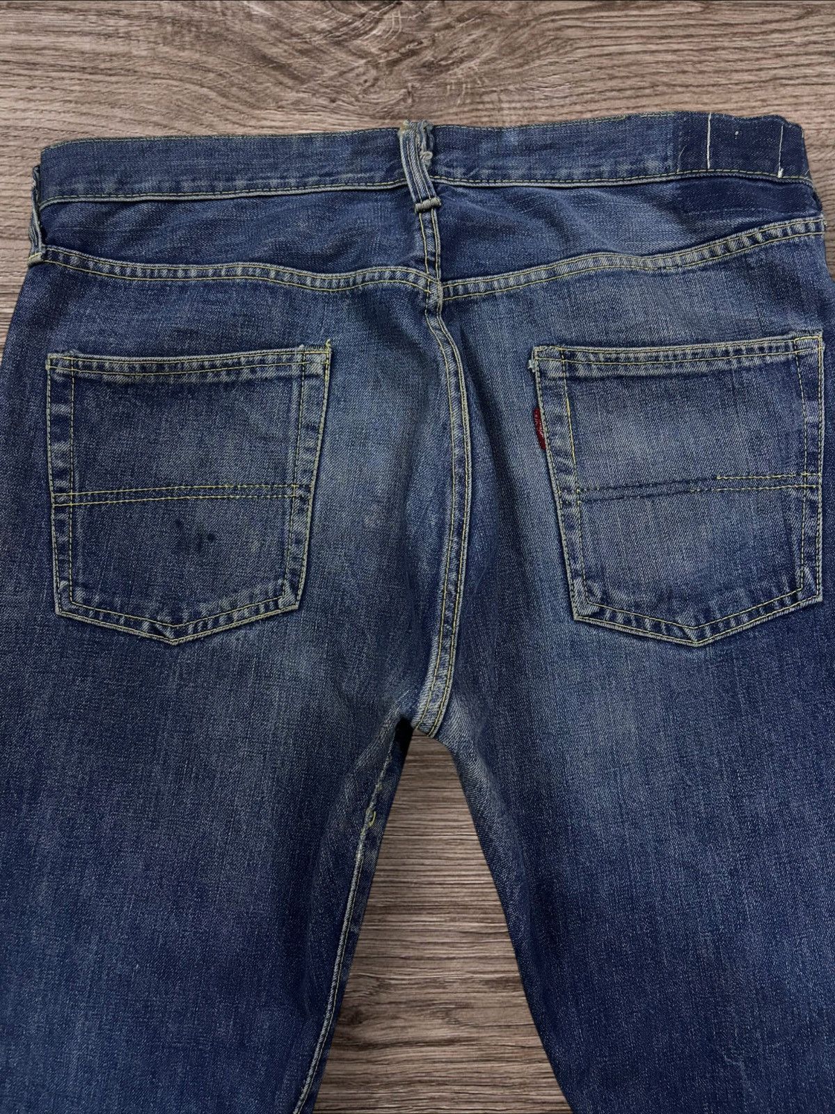 Vintage 90s Bigstone USA Selvedge Yellow Stitch Faded Jeans Size US 36 / EU 52 - 8 Thumbnail