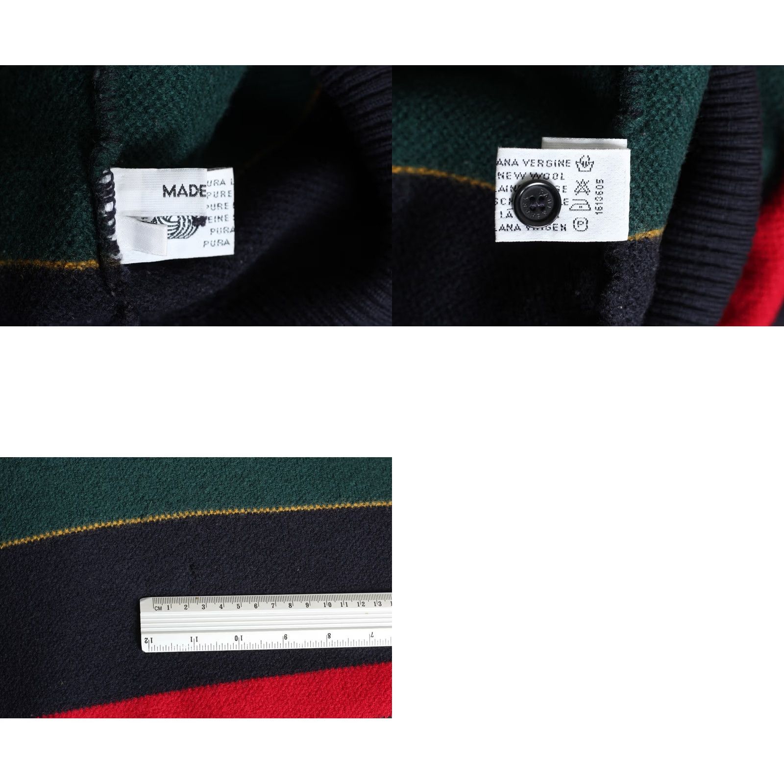 Paul & Shark PAUL & SHARK Yachting Vintage Wool Jumper Pullover Men L Multicoloured Knit Striped Collared Wool Classic Designer Vintage Mens Jump er Size US L / EU 52-54 / 3 - 8 Thumbnail