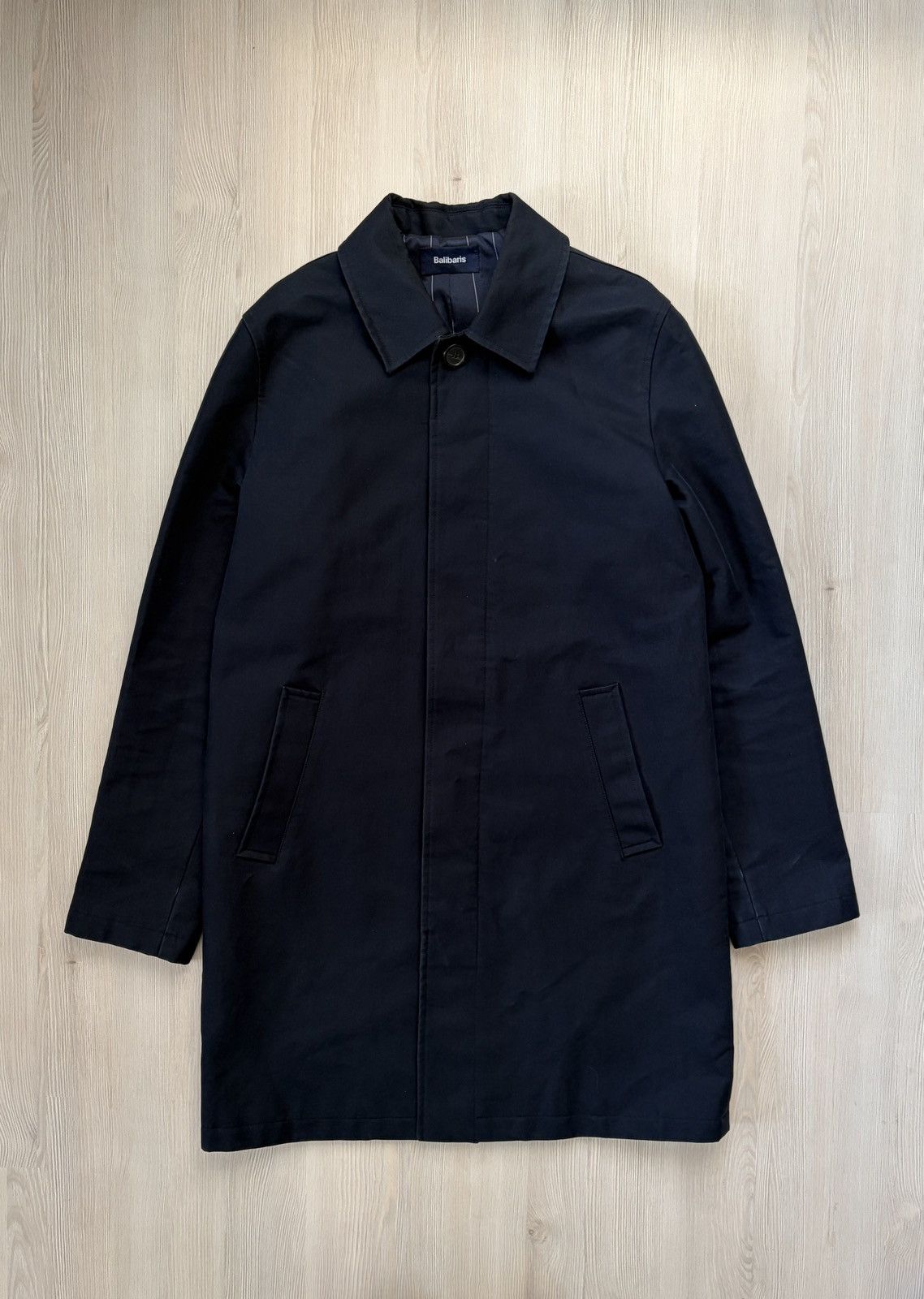 Balibaris Balibaris Dark Blue Rain Mac Coat Size US M / EU 48-50 / 2 - 2 Thumbnail
