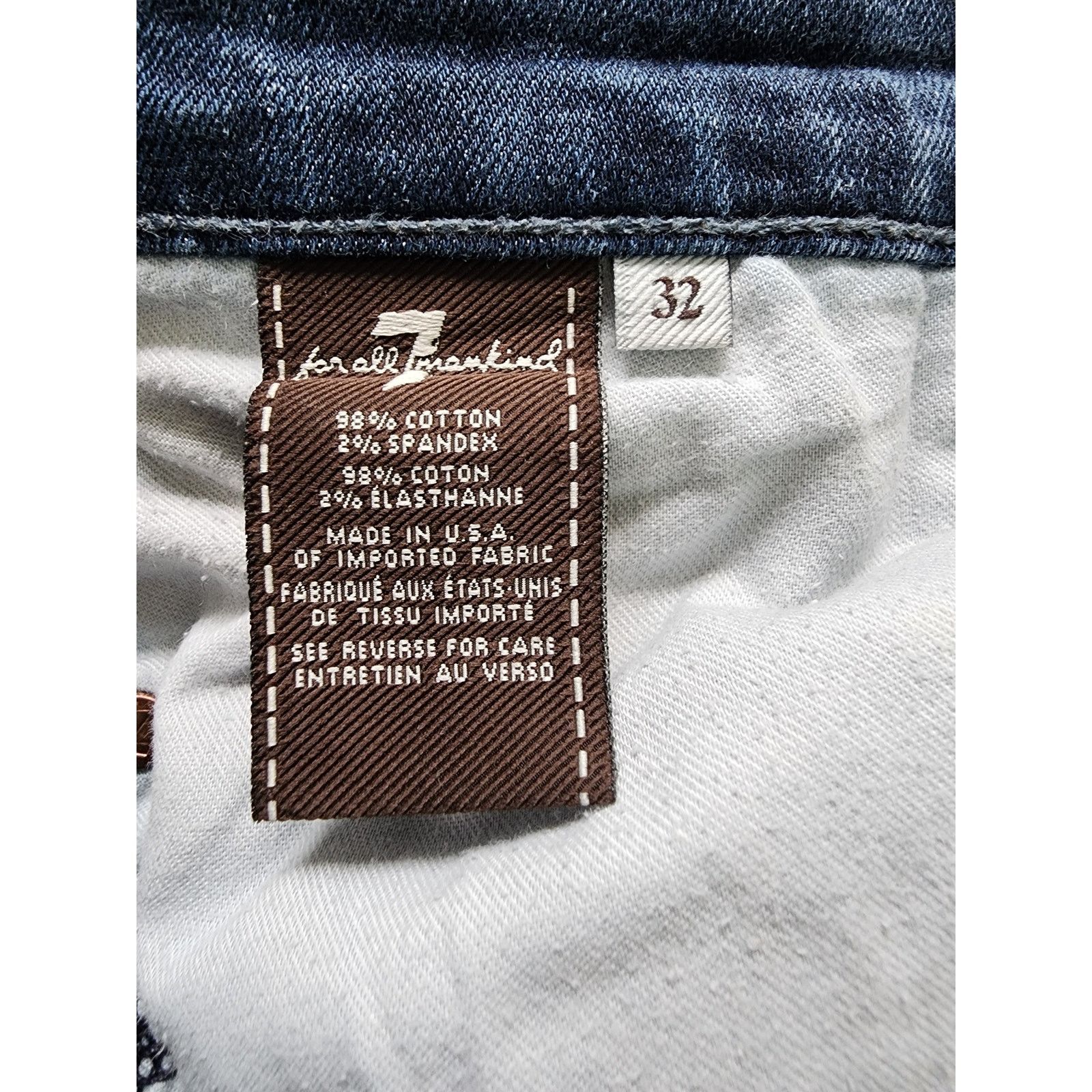 7 For All Mankind 7 for all man kind slimmy straight jeans mens 32 Size US 32 / EU 48 - 3 Thumbnail
