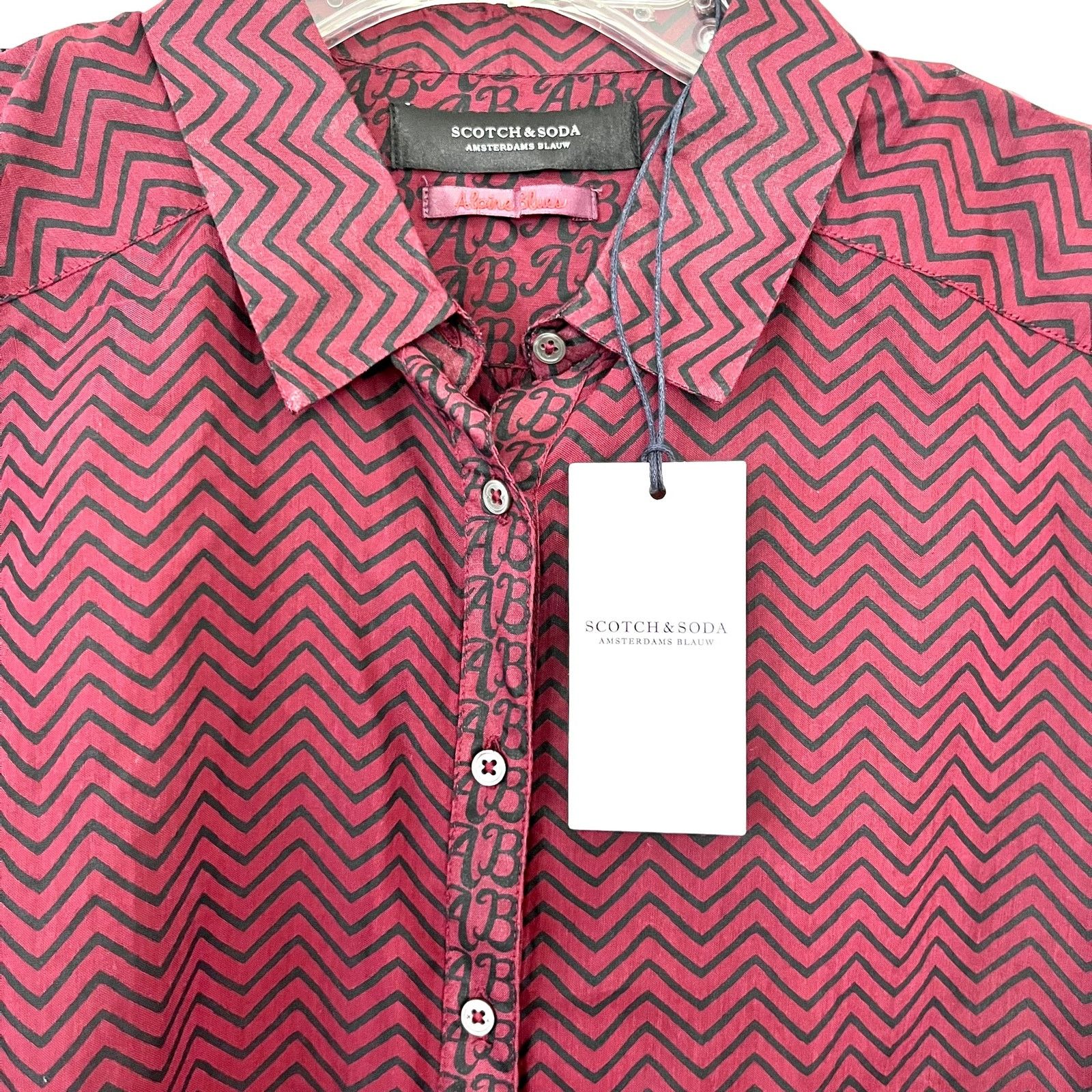 Scotch & Soda Scotch & Soda Long Sleeve Button Up Semi Sheer Shirt Size S / US 4 / IT 40 - 2 Thumbnail