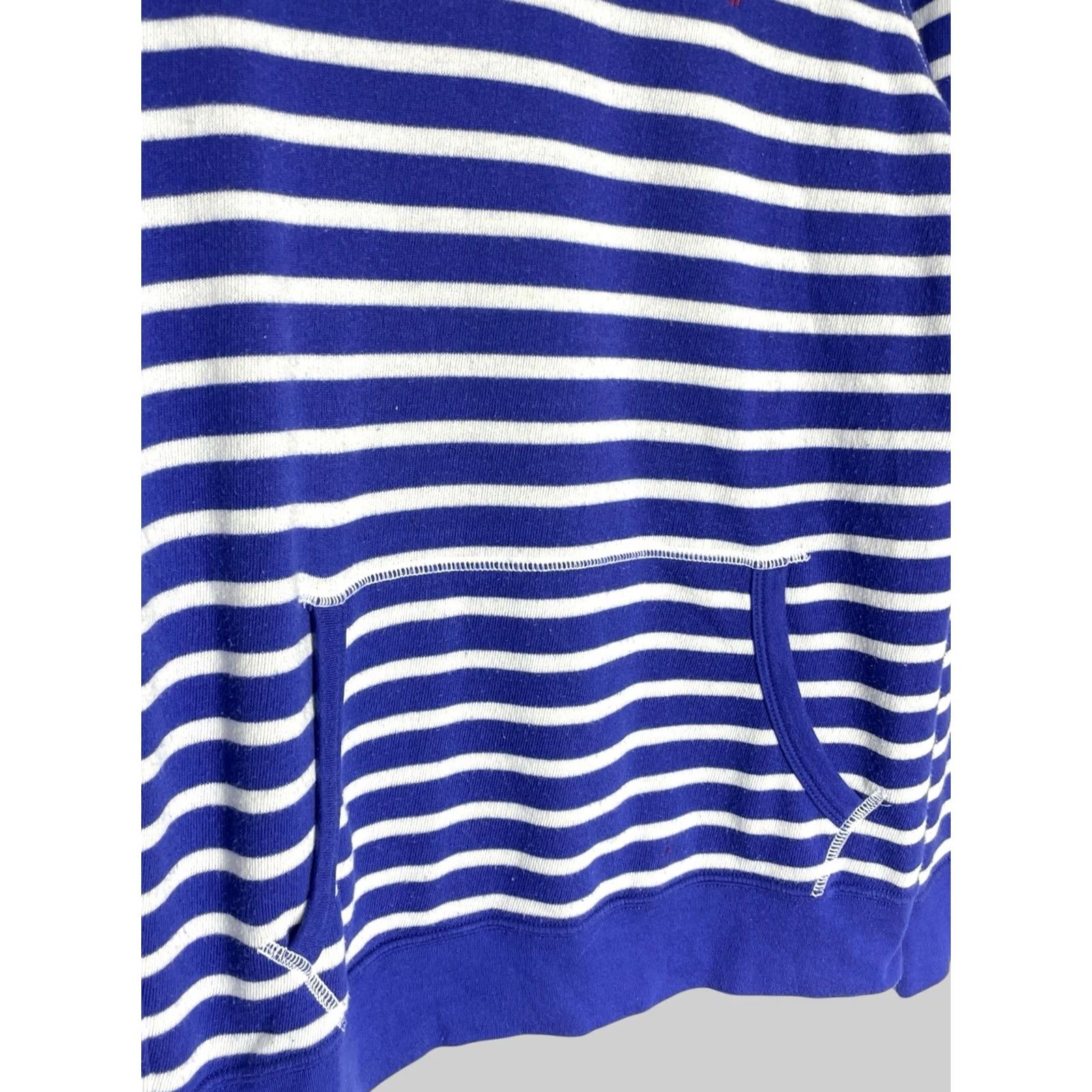 Polo Ralph Lauren VINTAGE Polo Ralph Lauren Hoodie Striped Shirt Mens Pullover Logo Pocket Blue White L Regular Size Size US L / EU 52-54 / 3 - 6 Thumbnail