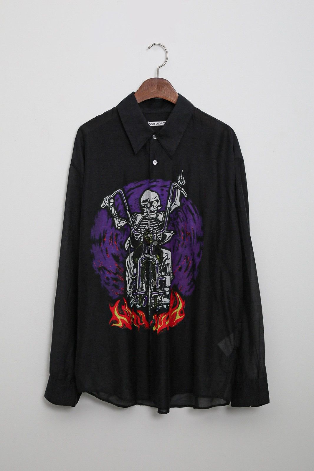Our Legacy Rare Vintage Our Legacy Coco Ghost Rider Silk Shirt Size US M / EU 48-50 / 2 - 1 Thumbnail
