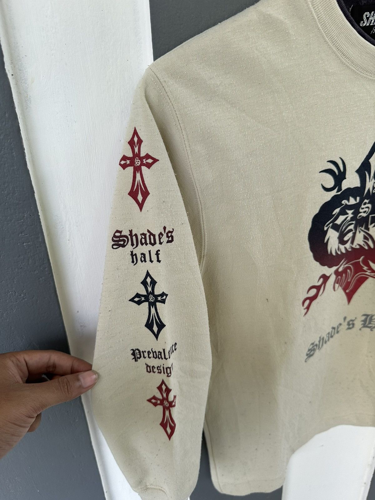 Japanese Brand CRAZY JAPANESE SHADE’S CROSS DRAGON SWEATSHIRTS Size S / US 4 / IT 40 - 3 Thumbnail