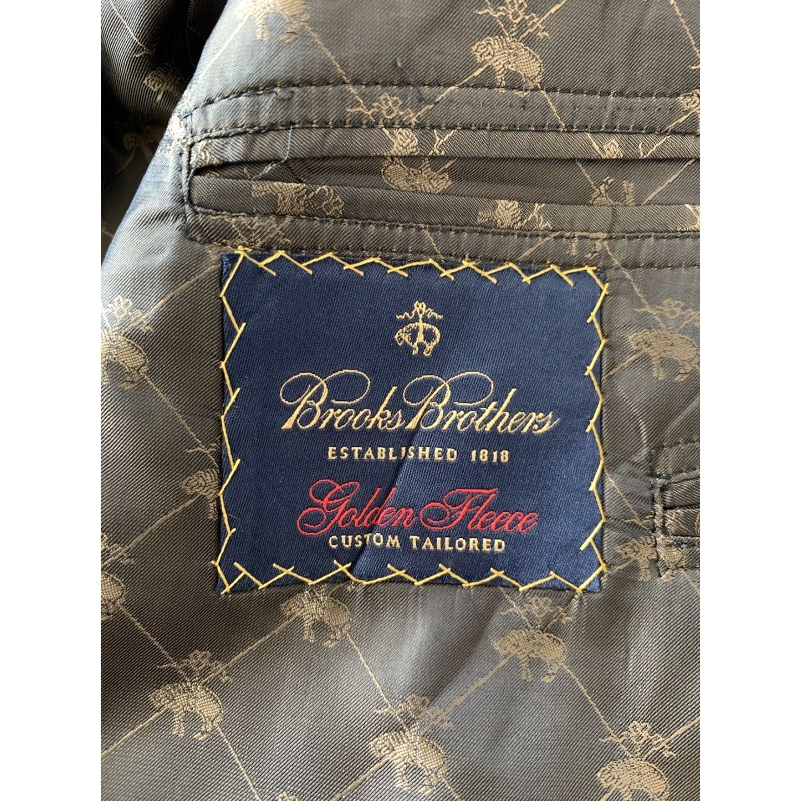 Brooks Brothers Brooks Brothers Blazer JACKET Single-Breasted Two-Button Houndstooth Plaid Wool Notch Lapel Regular Fit Men 54 Excellent Condition U.S. Made Size 54R - 4 Thumbnail
