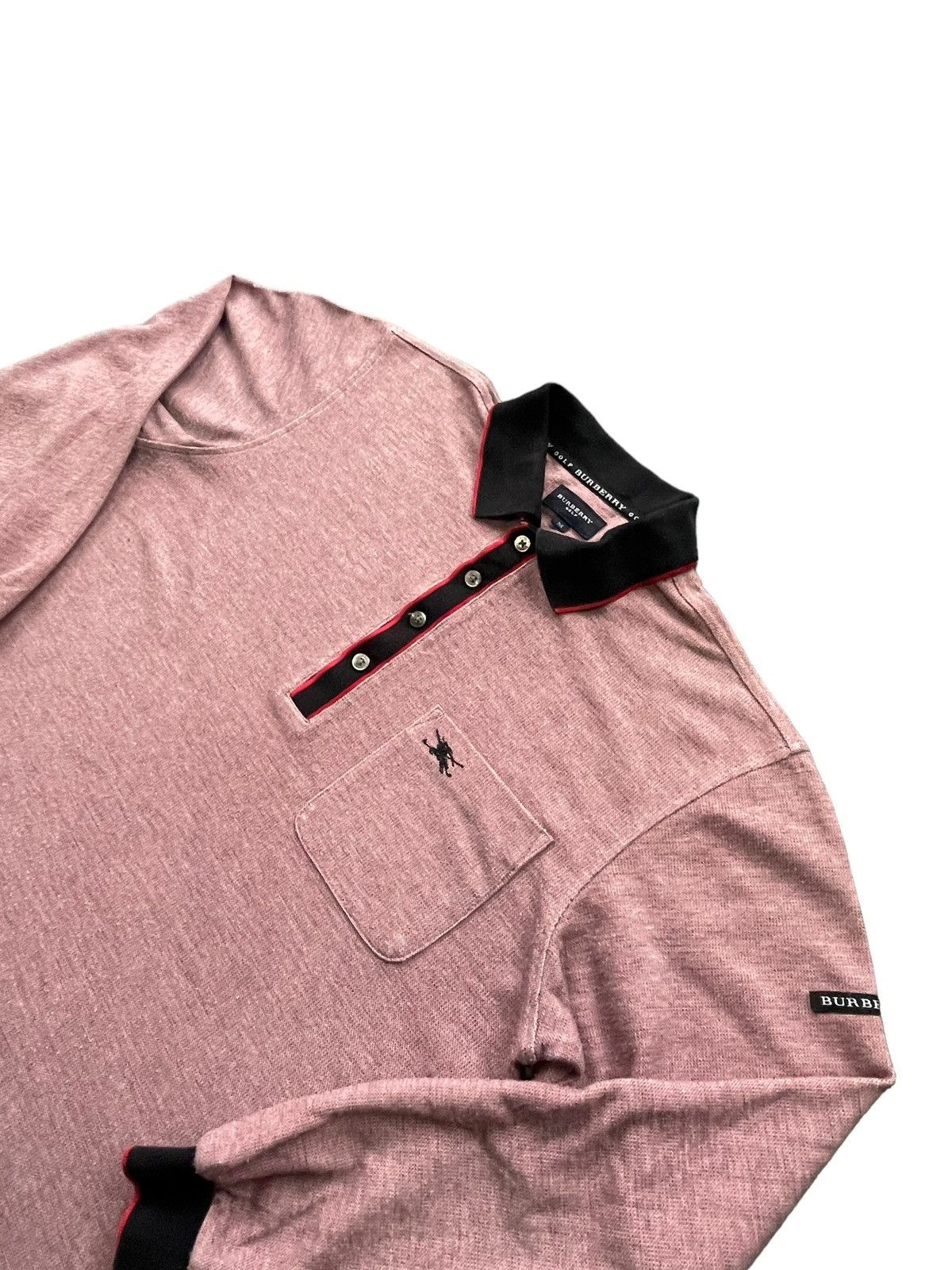 Burberry × Vintage Vintage Burberry Golf Polo Long Sleave Size US M / EU 48-50 / 2 - 2 Thumbnail