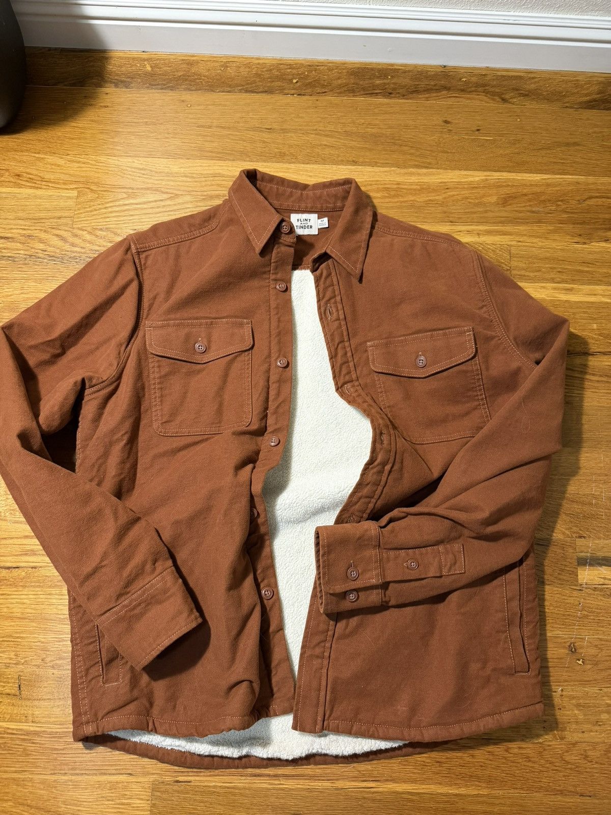 Flint And Tinder Flint and tinder Sherpa Lined Trucker jacket medium orange Size US M / EU 48-50 / 2 - 1 Thumbnail