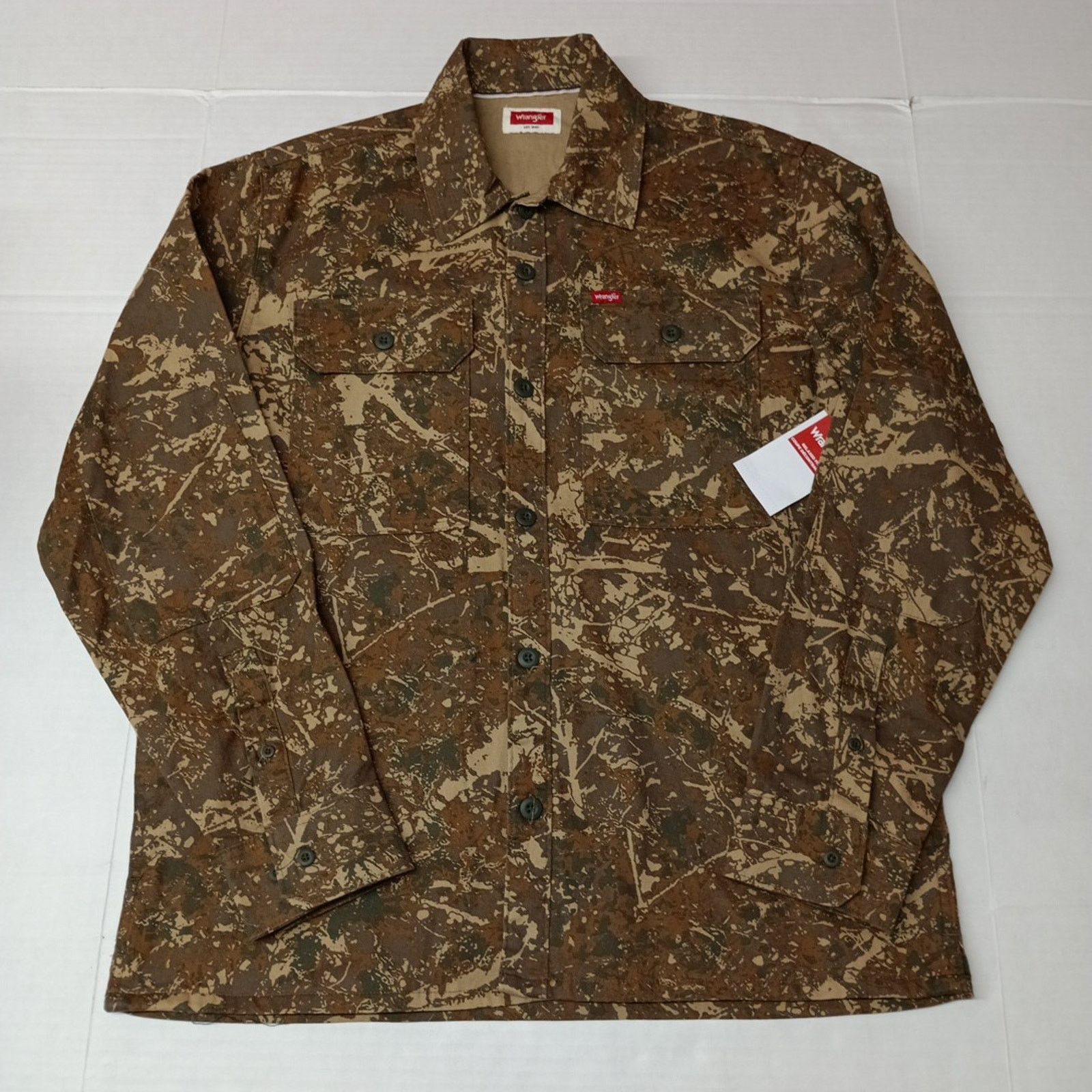 Wrangler Wrangler Camouflage Jacket Overshirt Shacket Size M Brown Size US M / EU 48-50 / 2 - 1 Thumbnail