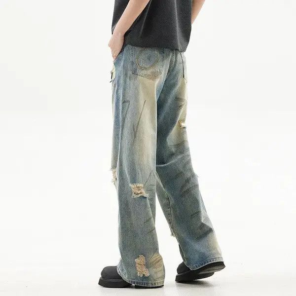 VIBE Distressed Blue Denim Jeans Size US 30 / EU 46 - 2 Thumbnail