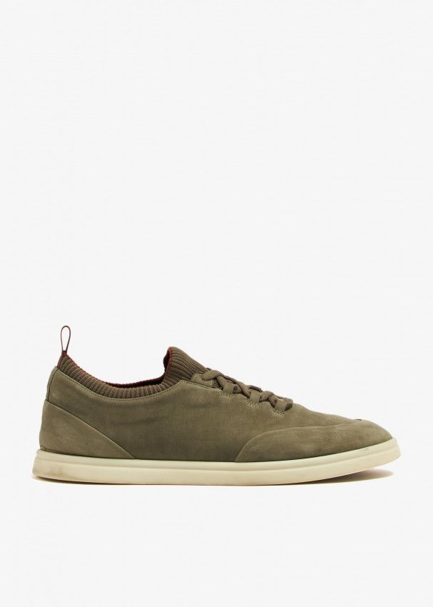 Loro Piana o1w1db10125 FAL2899 Soho Walk Sneakers in Khaki Size US 7 / EU 40 - 1 Thumbnail
