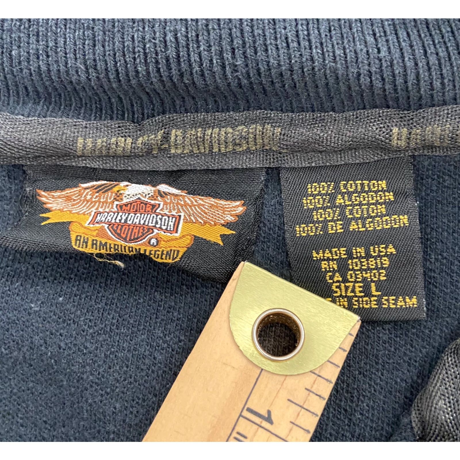 Harley Davidson VINTAGE Harley-Davidson Polo Shirt Adult Large Black Candy License Plates 90s Motorcycle Mens L Size US L / EU 52-54 / 3 - 7 Thumbnail