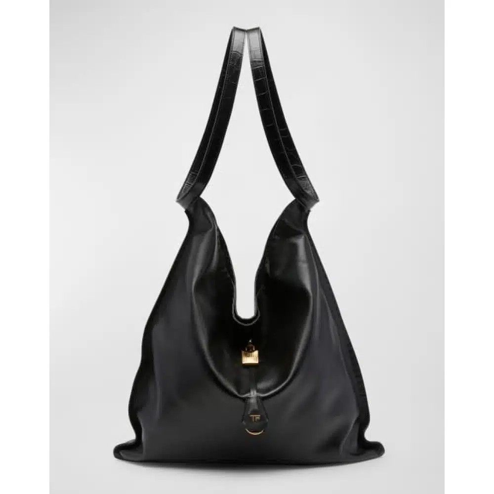 Tom Ford o1loc1c1124 L1684 Size: OS / Leather Shoulder Bag in Black Size ONE SIZE - 1 Thumbnail
