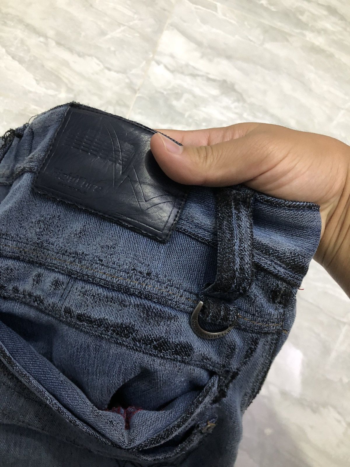 Japanese Brand Fieldcore Japan Work Denim Distressed Art Pants Size US 33 - 11 Thumbnail