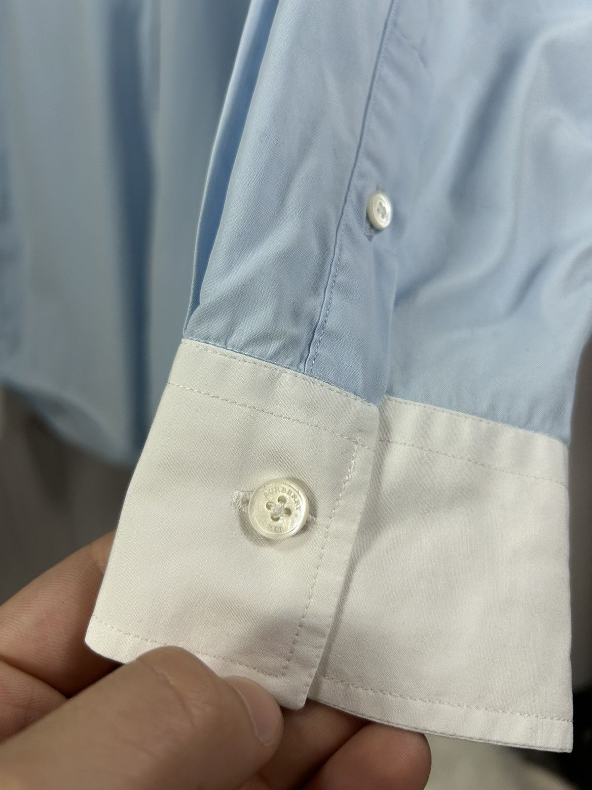 Burberry Burberry Brit Blue/White Shirt Size L Size US L / EU 52-54 / 3 - 7 Thumbnail